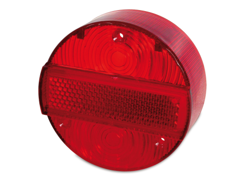Rücklichtkappe rot 3 Schrauben Ø120 mit KZB** passend für TS250, ETZ alle Typen  (mit E-Prüfzeichen)