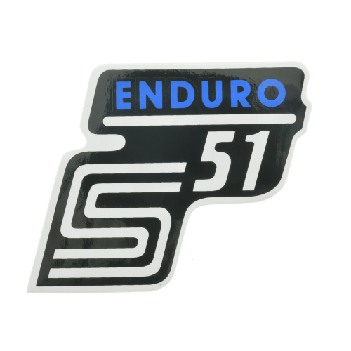 Klebefolie Seitendeckel -Enduro- blau, S51