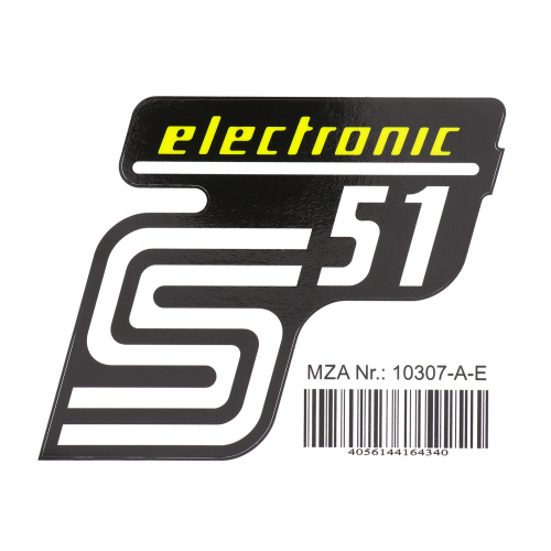 Klebefolie Seitendeckel - electronic - gelb, S51